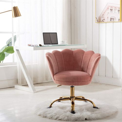 A cute and comfortable chair that complements a desk setup