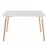 Desk With Centered Wooden Legs